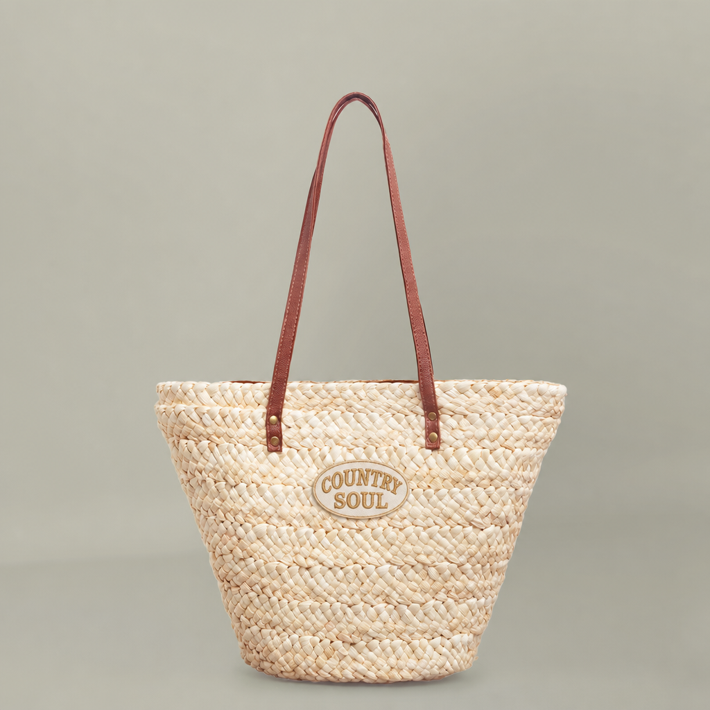 Country Soul Straw Beach Tote